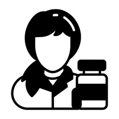 Wall Mural - Pharmacist icon in vector. Illustration