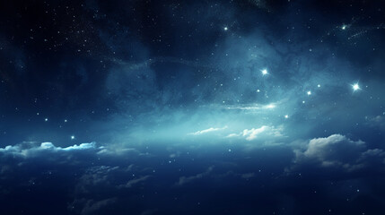 Wall Mural - illustration of a starry night sky created with generative ai