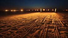 Mysterious Hieroglyphics Etched In Glowing Sand In .
