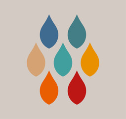 Wall Mural - autumn leaves symbol. vector illustration.