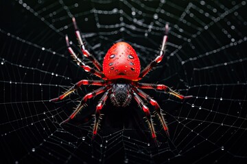 Wall Mural - macro photographs of spiders and webs