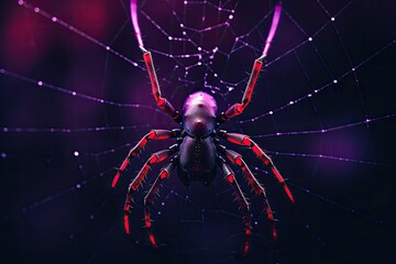 macro photographs of spiders and webs