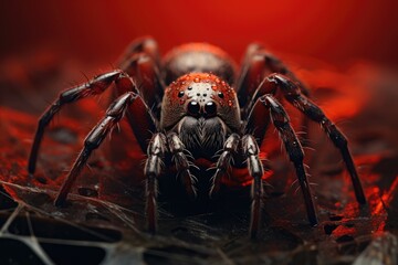macro photographs of spiders and webs