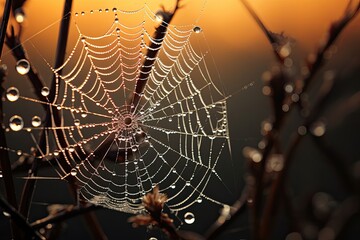 macro photographs of spiders and webs