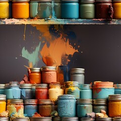 Wall Mural - Beautiful color pictures beautiful illustration Ai generated art