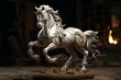 Unleash the power of Unreal Engine 5 with a hyper-detailed sculpture of a charming horse. Ideal memento or decor for animal enthusiasts. Generative AI