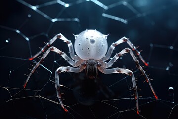 macro photographs of spiders and webs