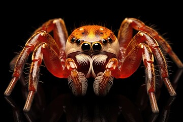 macro photographs of spiders and webs