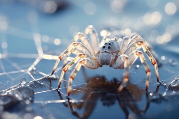 macro photographs of spiders and webs