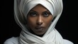 Closeup photograph of an exquisite  black woman, generative AI