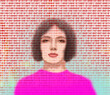 © Westend61 - Illustration of young woman overlaid with binary code