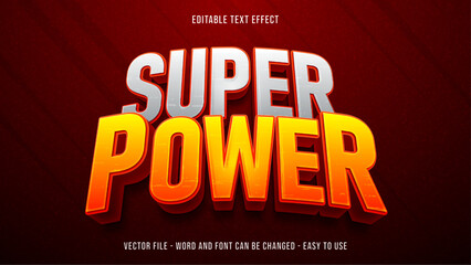 Poster - Super power editable text effect, super text style