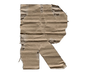 Damaged Cardboard PNG Alphabet