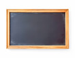 © waichi2013th - Rubbed out dirty chalkboard. Realistic blackboard in wood frame. Empty chalkboard for restaurant menu or school class.