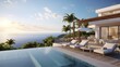 Envision a modern villa nestled along the coast, offering a tranquil and scenic retreat with panoramic ocean views