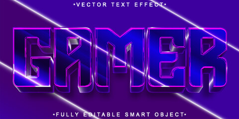 Poster - Shny Esport Gamer Vector Fully Editable Smart Object Text Effect