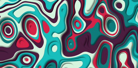 Poster - Abstract colorful paper cut background design .Abstract vector seamless pattern with shadows Trendy multicolor contemporary design for prints,flyers,banners,brochures,invitations,covers.