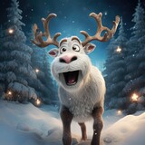 "Guiding Light: Rudolph's Journey" Generated AI.