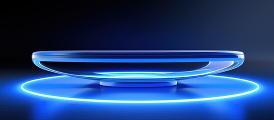 Poster - Futuristic hi tech concept with glowing lines on abstract background