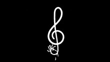 Doodle Musical NOTES Element Animation, Overlay, On Alpha Channel, Loop
