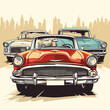 © Stephen - Vector of classic cars in retro style