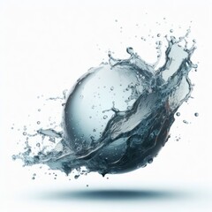 Wall Mural - water splash isolated on white background.