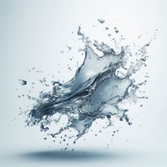 Wall Mural - water splash isolated on white background.