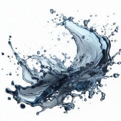 Wall Mural - water splash isolated on white background.