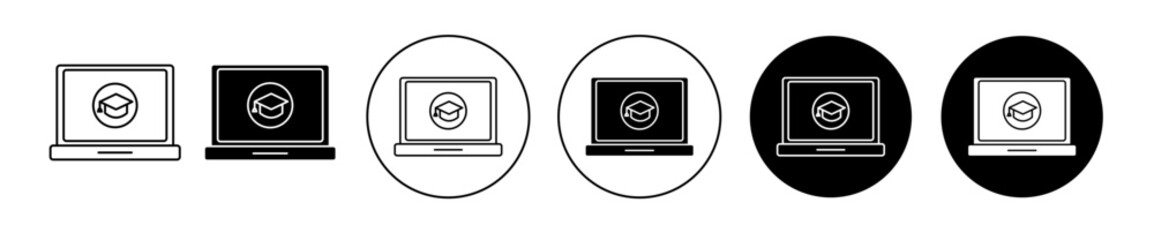 E learning icon set. vector symbol illustration.