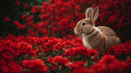 Wall Mural - rabbit in the garden