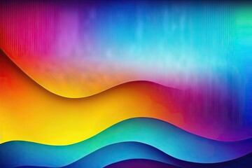 Poster - Abstract colorful background with wavy lines and gradient