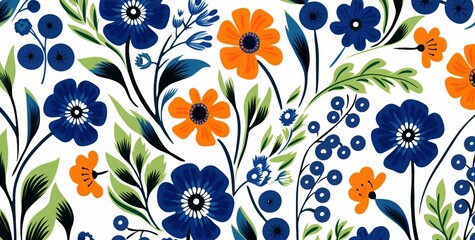 a colorful floral print nature-inspired shapes