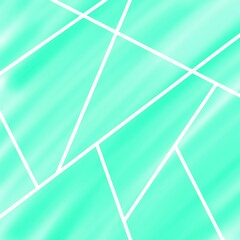 Canvas Print - Abstract white lines on blue-green background