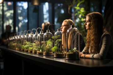 Canvas Print - A panel of experts discussing the ethical dimensions of gene drive technology in conservation efforts. Concept of ethical conservation. Generative Ai.