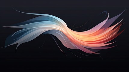 Poster -  a colorful bird of prey on a black background with a black background.  generative ai