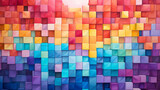 Fototapeta Przestrzenne - colorful abstract background with squares