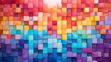 Colorful Abstract Background With Squares