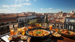 Typical Spanish food and products, delicious aromas and colours