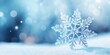winter background with snowflake on light background. 