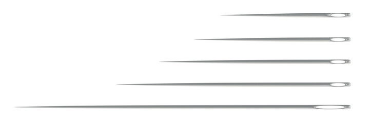 Poster - Sewing Needle Set, 3D rendering isolated on transparent background
