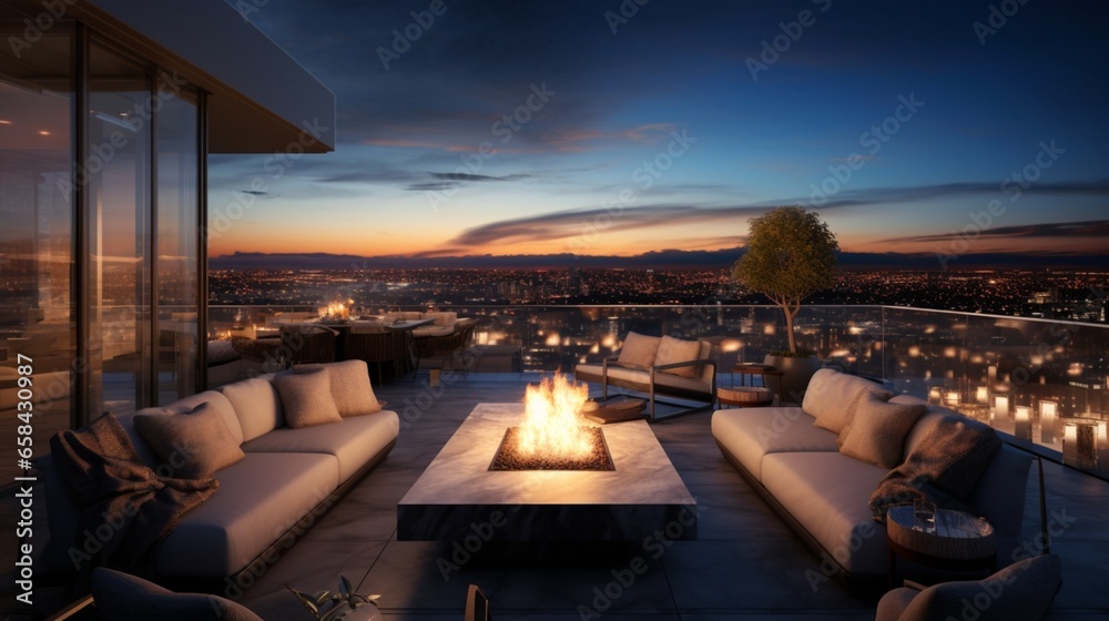 A closer look at Industrial Chic Penthouse Condo With Outdoor Fire Pit
