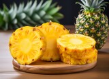 Fototapeta Lawenda - Pineapple slices
