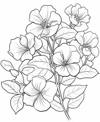 Canvas Print - hand drawn flowers