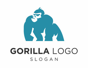 Wall Mural - Logo about Gorilla Logo Design created using the CorelDraw application. on a white background.