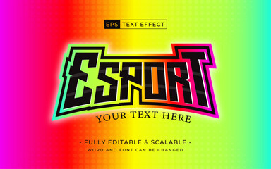 Poster - Esport gaming style editable text effect