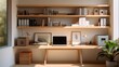 © Shohei - study room with the shelves on the wall