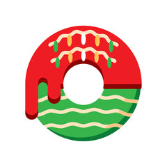 Sticker - christmas dessert donut