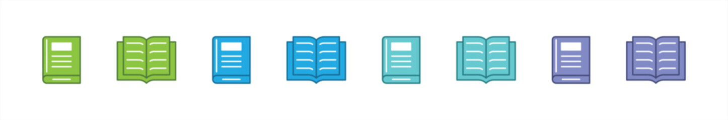 Poster - book icon set. open book icon. education and library icon symbol sign, vector illustration