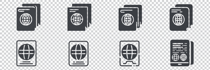  Passport Icon. Vector. Illustration. Isolate on white background.