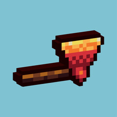 Wall Mural - Isometric Pixel art 3d of axe for items asset. Axe on pixelated style.8bits perfect for game asset or design asset element for your game design asset.